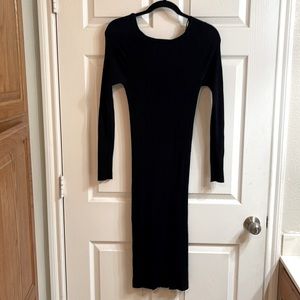 Forever 21 ribbed fitted midi body con size Large